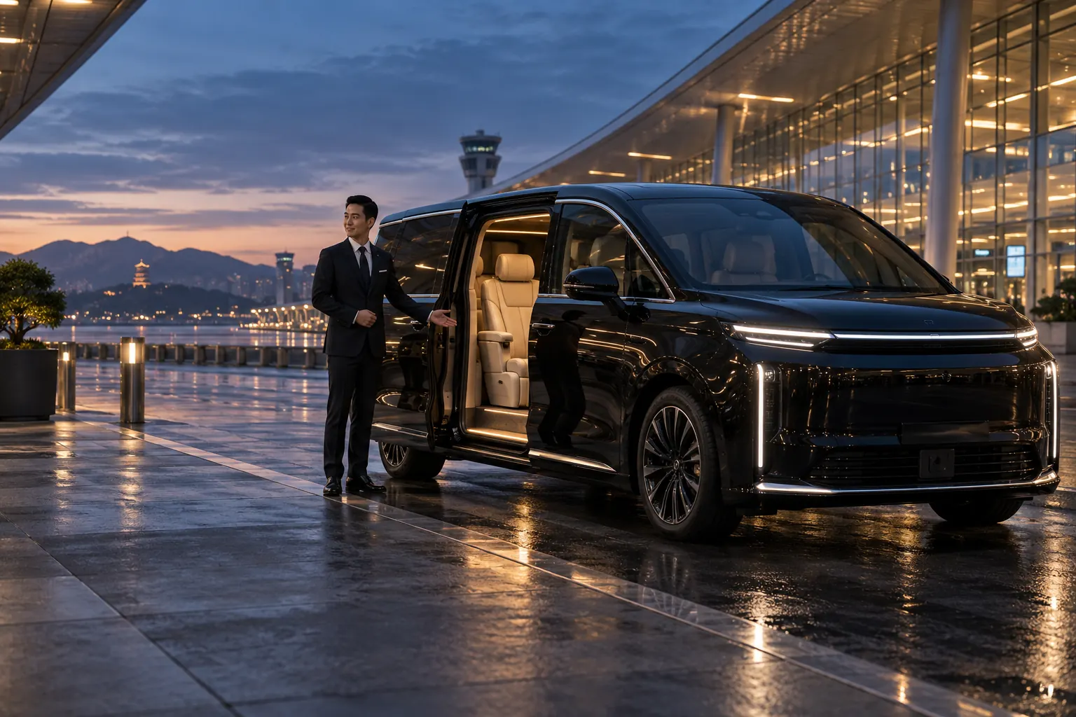 A private airport welcome for international guests arriving in China